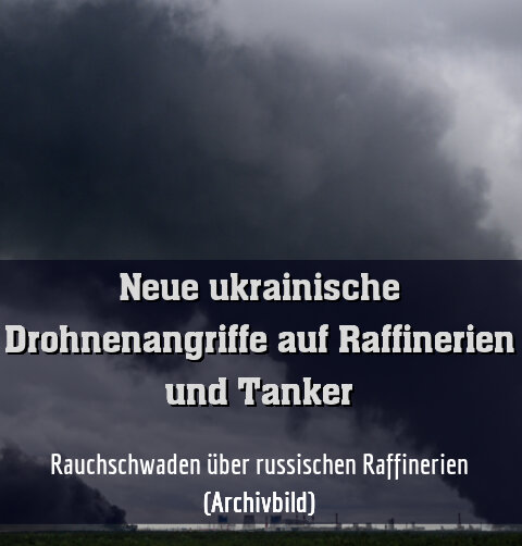 Rauchschwaden über russischen Raffinerien (Archivbild)