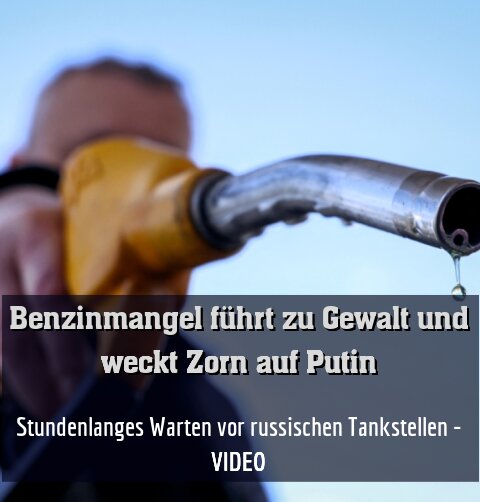 Stundenlanges Warten vor russischen Tankstellen - VIDEO