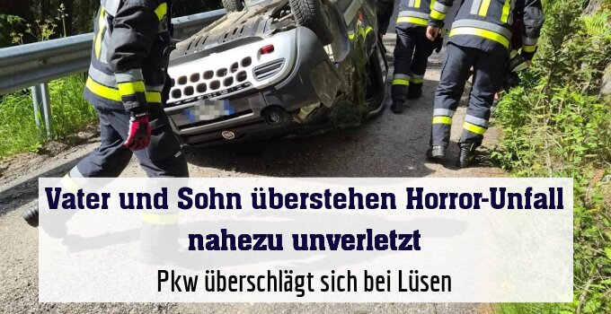 Pkw überschlägt sich bei Lüsen