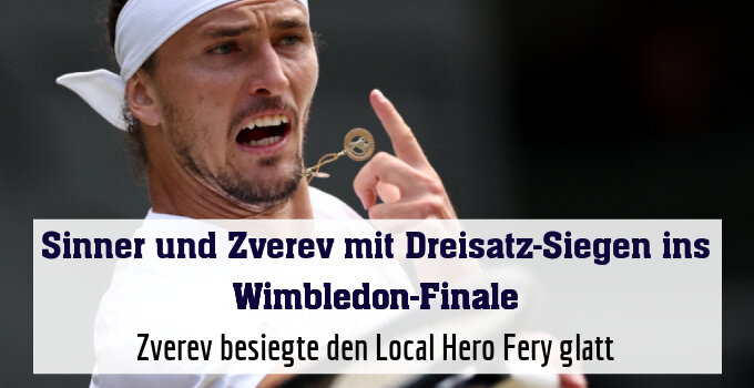 Zverev besiegte den Local Hero Fery glatt