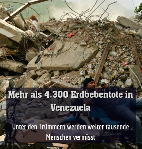 Unter den Trümmern werden weiter tausende Menschen vermisst