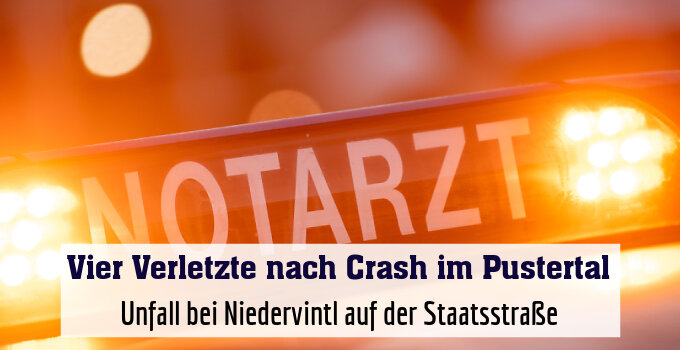 Unfall bei Niedervintl auf der Staatsstraße