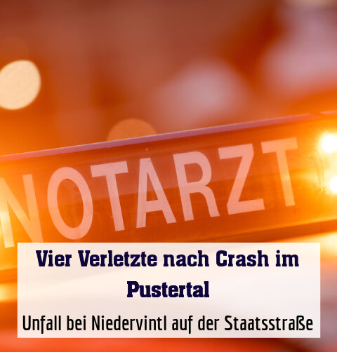 Unfall bei Niedervintl auf der Staatsstraße