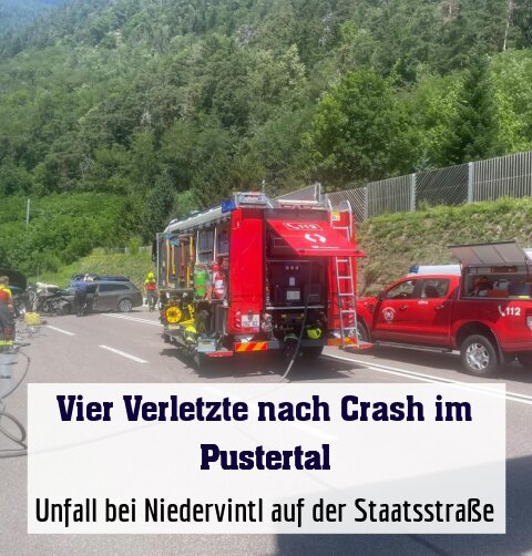 Unfall bei Niedervintl auf der Staatsstraße