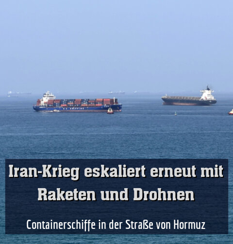 Containerschiffe in der Straße von Hormuz