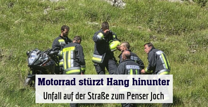 Unfall auf der Straße zum Penser Joch