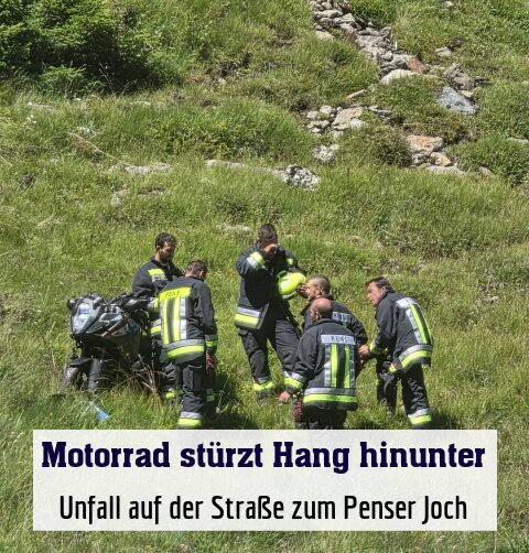 Unfall auf der Straße zum Penser Joch