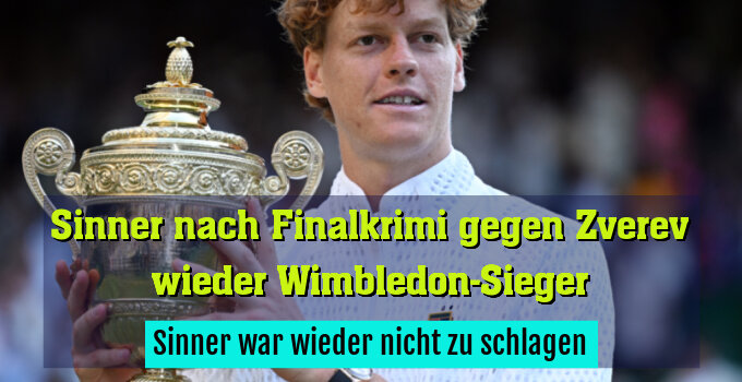 Sinner durfte den Pokal wieder in die Höhe stemmen