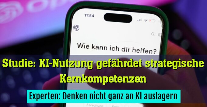 Experten: Denken nicht ganz an KI auslagern