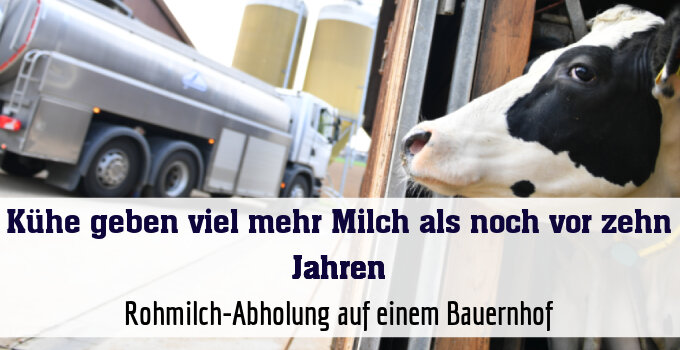 Rohmilch-Abholung auf einem Bauernhof