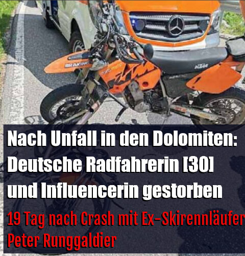 19 Tag nach Crash mit Ex-Skirennläufer Peter Runggaldier