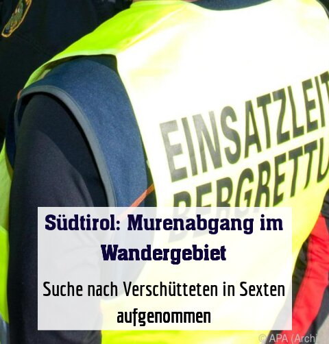 Suche nach Verschütteten in Sexten aufgenommen