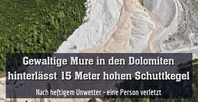 Nach heftigem Unwetter - eine Person verletzt