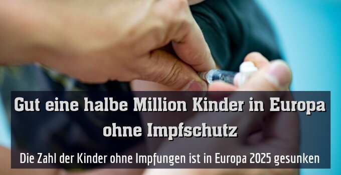 Die Zahl der Kinder ohne Impfungen ist in Europa 2025 gesunken