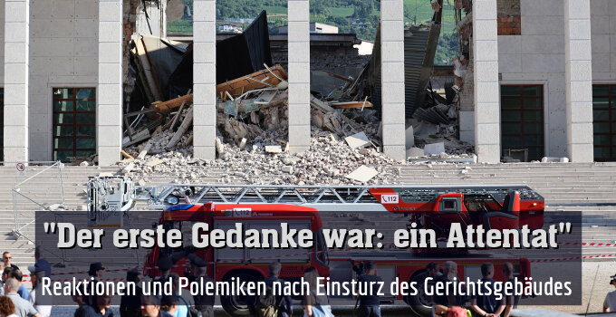 Reaktionen und Polemiken nach Einsturz des Gerichtsgebäudes