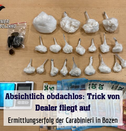 Ermittlungserfolg der Carabinieri in Bozen