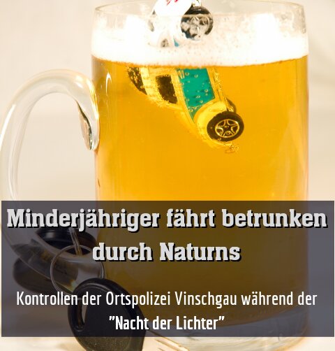 Kontrollen der Ortspolizei Vinschgau während der "Nacht der Lichter"