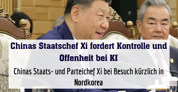 Chinas Staats- und Parteichef Xi bei Besuch kürzlich in Nordkorea