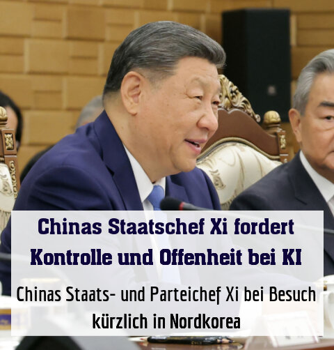 Chinas Staats- und Parteichef Xi bei Besuch kürzlich in Nordkorea