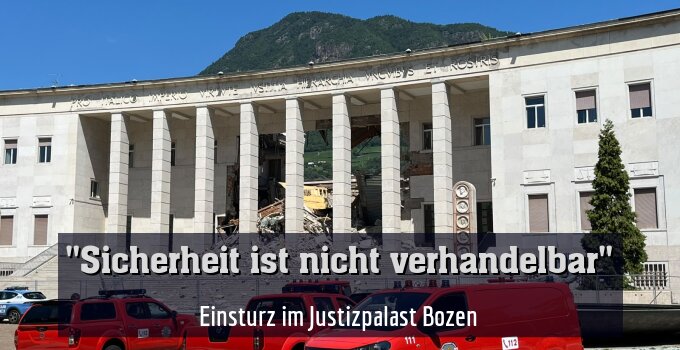 Einsturz im Justizpalast Bozen