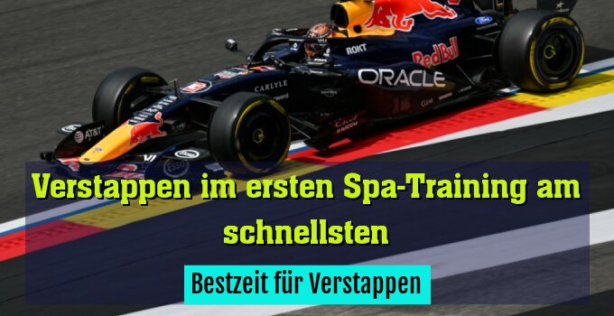 Bestzeit für Verstappen