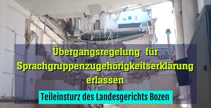 Teileinsturz des Landesgerichts Bozen