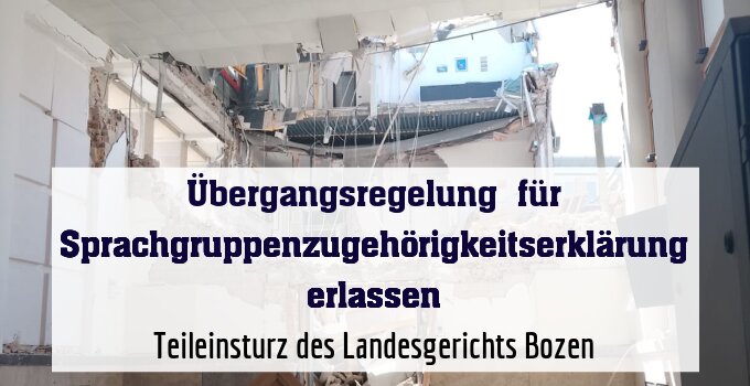 Teileinsturz des Landesgerichts Bozen
