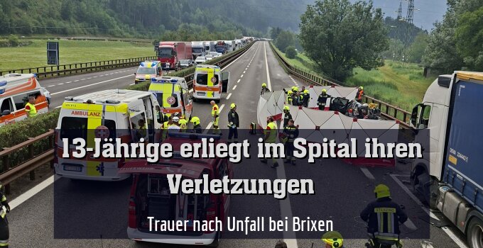 Trauer nach Unfall bei Brixen