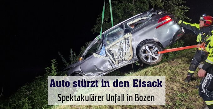 Spektakulärer Unfall in Bozen