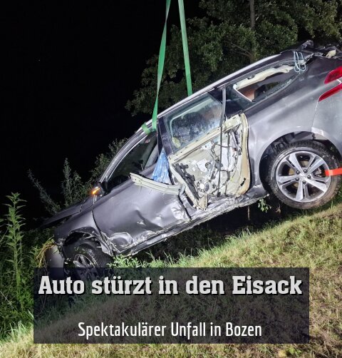 Spektakulärer Unfall in Bozen