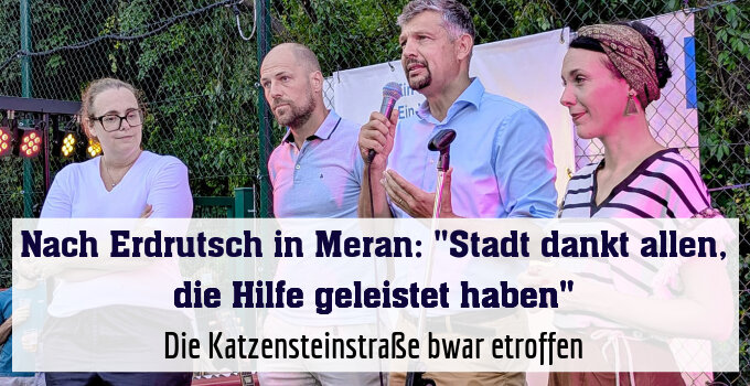 Die Katzensteinstraße bwar etroffen