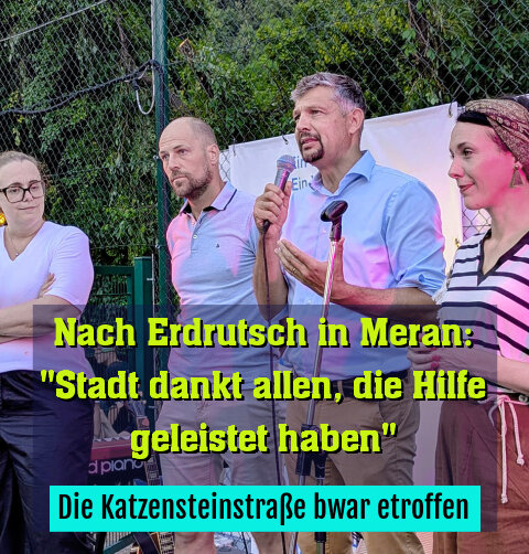 Die Katzensteinstraße bwar etroffen
