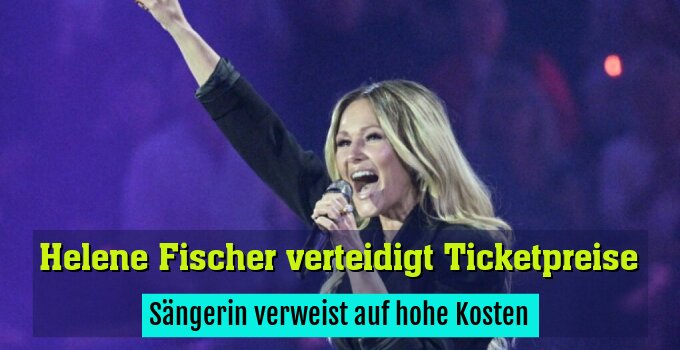 Sängerin verweist auf hohe Kosten
