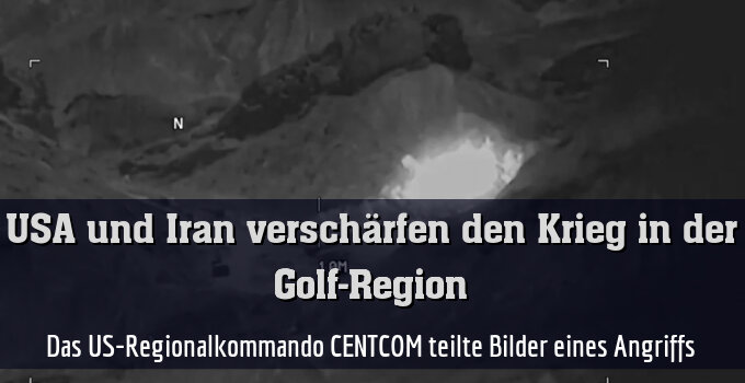 Das US-Regionalkommando CENTCOM teilte Bilder eines Angriffs