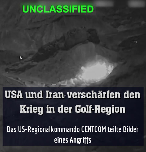 Das US-Regionalkommando CENTCOM teilte Bilder eines Angriffs