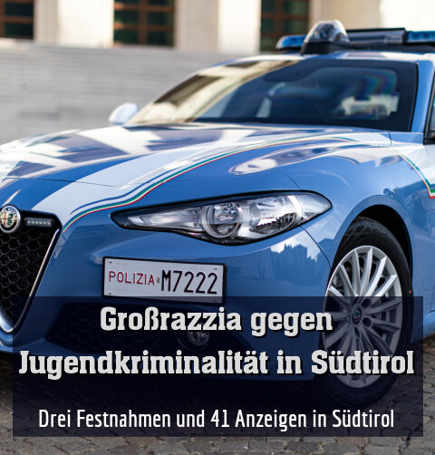 Drei Festnahmen und 41 Anzeigen in Südtirol