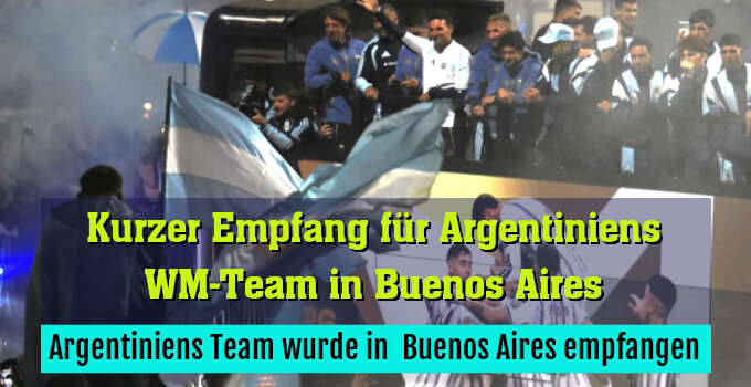 Argentiniens Team wurde in  Buenos Aires empfangen