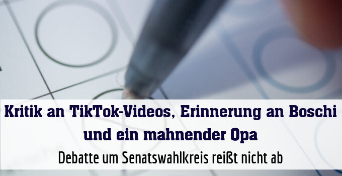 Debatte um Senatswahlkreis reißt nicht ab