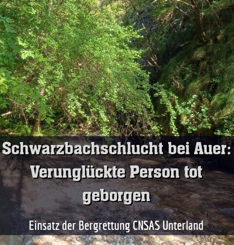 Einsatz der Bergrettung CNSAS Unterland