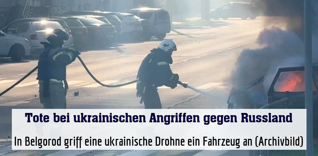 In Belgorod griff eine ukrainische Drohne ein Fahrzeug an (Archivbild)