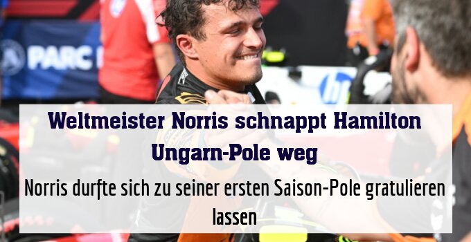 Norris durfte sich zu seiner ersten Saison-Pole gratulieren lassen