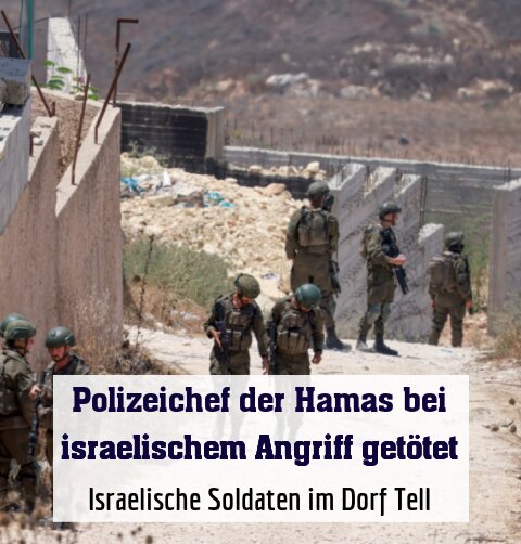 Israelische Soldaten im Dorf Tell