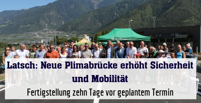 Fertigstellung zehn Tage vor dem geplanten Termin