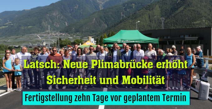 Fertigstellung zehn Tage vor dem geplanten Termin