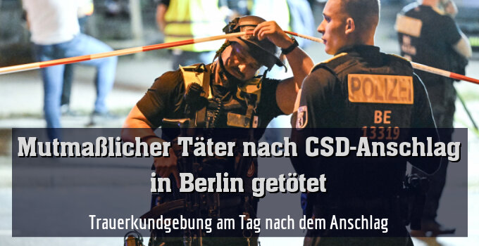 Trauerkundgebung am Tag nach dem Anschlag