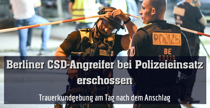 Trauerkundgebung am Tag nach dem Anschlag