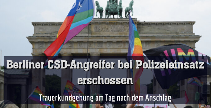 Trauerkundgebung am Tag nach dem Anschlag
