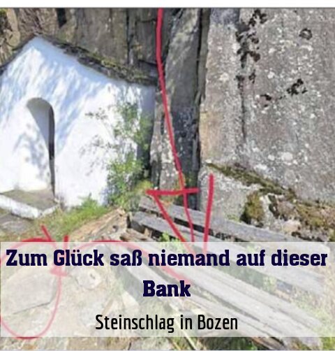 Steinschlag in Bozen