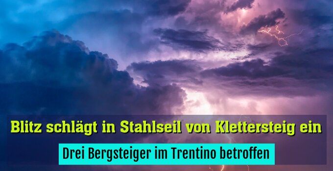 Drei Bergsteiger im Trentino betroffen