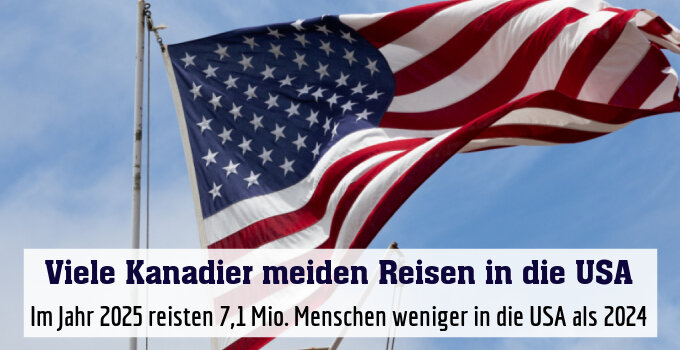 Im Jahr 2025 reisten 7,1 Mio. Menschen weniger in die USA als 2024